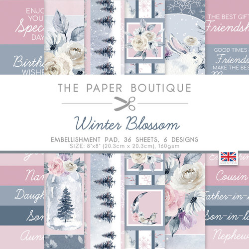 PB1989 - The Paper Boutique Winter Blossom 8x8 Embellishments Pad