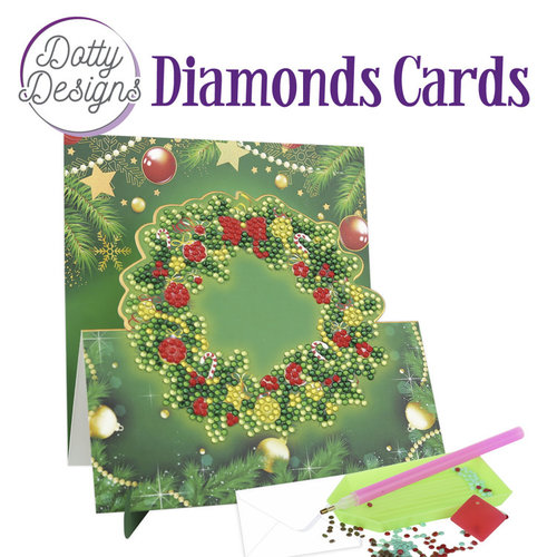DDDC1148 - Dotty Designs Diamond Easel Card 148 - Christmas Wreath
