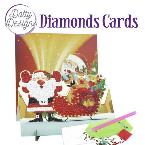DDDC1147 - Dotty Designs Diamond Easel Card 147 - Santa with Sleigh
