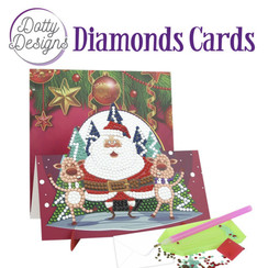 DDDC1136 - Dotty Designs Diamond Easel Card 136 - Santa with two Deer