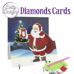 DDDC1135 - Dotty Designs Diamond Easel Card 135 - Santa with Present