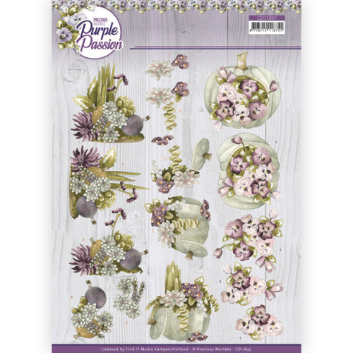 Precious Marieke CD11847 - 10 stuks knipvel - Precious Marieke - Purple Passion - Pumpkin Passion