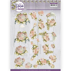 CD11850 - 10 stuks knipvel - Precious Marieke - Purple Passion - Pale Hydrangea