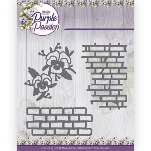 Precious Marieke PM10246 - Mal - Precious Marieke - Purple Passion - Wall with Pansies