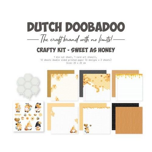 Dutch Doobadoo Dutch Doobadoo Crafty Kit Sweet as Honey 20x20cm 473.005.036