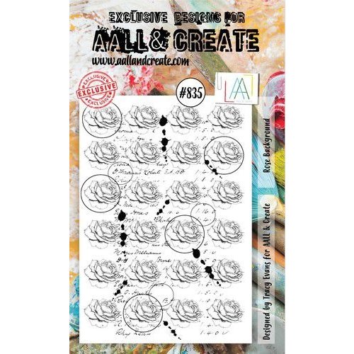 AALL & Create Stamp Rose Background AALL-TP-835 15x10cm
