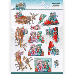 CD11877 - 10 stuks knipvel - Yvonne Creations - Funky Nanna – Nordic Winter - On the go