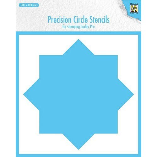 Nellie Snellen Nellies Choice Precisie cirkel stencils - 8 punt MMPCS001 200x200mm