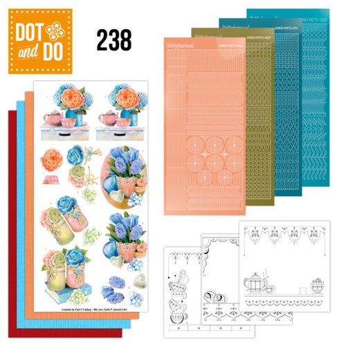 Dot en Do DODO238 - Dot and Do 238 - Jeanine's Art - Blue Flowers