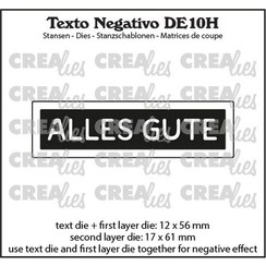 Crealies Texto DE: ALLES GUTE (horizontaal) DE10H max.17x61mm