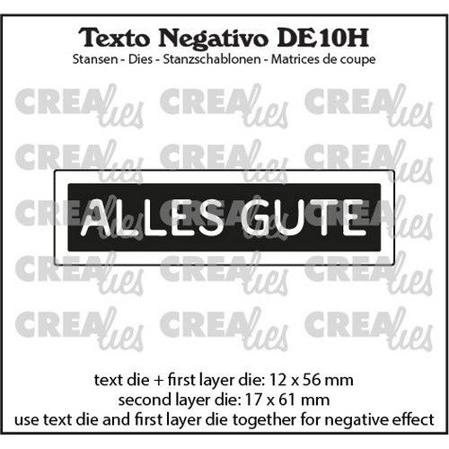 Crealies Crealies Texto DE: ALLES GUTE (horizontaal) DE10H max.17x61mm