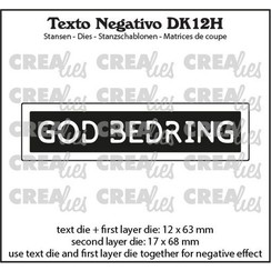 Crealies Texto DK: GOD BEDRING (horizontaal) DK12H max.17x68mm