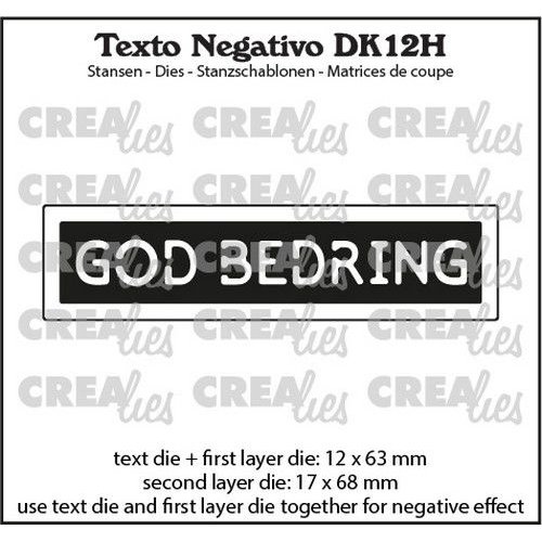 Crealies Crealies Texto DK: GOD BEDRING (horizontaal) DK12H max.17x68mm