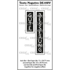 Crealies Texto DE: GUTE BESSERUNG (verticaal) DE102V max.16x39/76mm