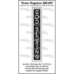 Crealies Texto DK: GOD BEDRING (verticaal) DK12V max.16x88mm