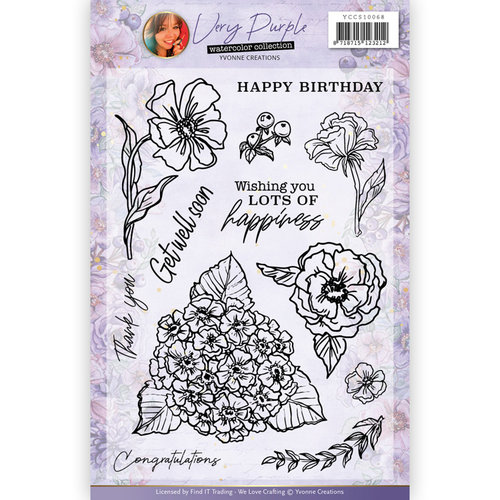 Yvonne Creations YCCS10068 - Clear Stamps - Yvonne Creations - Very Purple