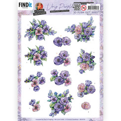 SB10723 - Uitdrukvel - Yvonne Creations - Very Purple - Blueberries