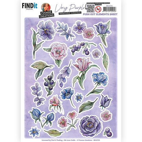 Yvonne Creations SB10725 - Uitdrukvel - Yvonne Creations - Very Purple - Small Elements A