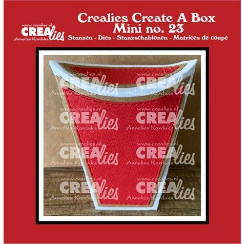 Crealies Crealies Create A Box Mini no. 23 Staand Mini no. 23 kussendoosje CCABM23 7x9,7x3,8cm