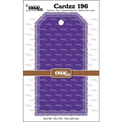 Crealies Cardzz no 196 Slimline Labels met ruwe randen CLCZ196 85 x185 - 95x195 - 105x205mm