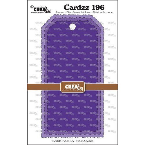 Crealies Crealies Cardzz no 196 Slimline Labels met ruwe randen CLCZ196 85 x185 - 95x195 - 105x205mm