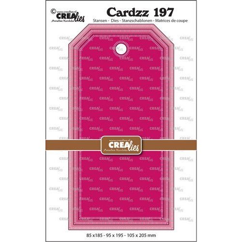 Crealies Crealies Cardzz no 197 Slimline Labels met kleine streepjes CLCZ197 85 x185 - 95x195 - 105x205mm