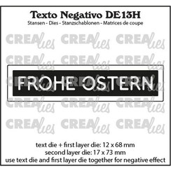 Crealies Texto Negativo FROHE OSTERN DE (H) DE13H max 17x73mm