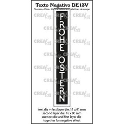 Crealies Texto Negativo FROHE OSTERN DE (V) DE13V max 16x96mm