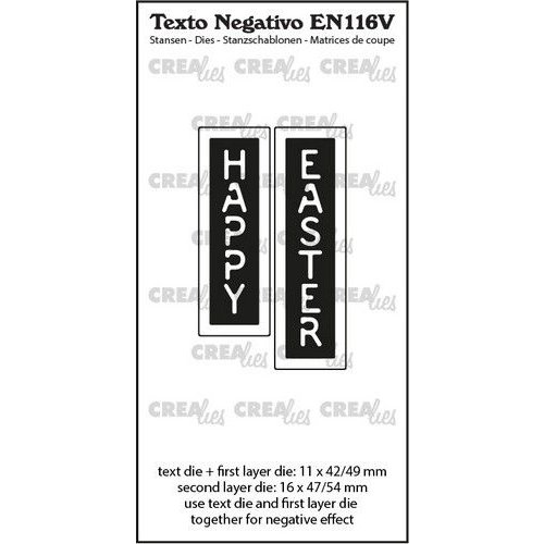 Crealies Crealies Texto Negativo HAPPY EASTER EN (V) EN116V max 16x47/54mm