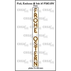 Crealies Foil, Emboss & Ink it! DE: FROHE OSTERN (V) FDE13V 9x88mm