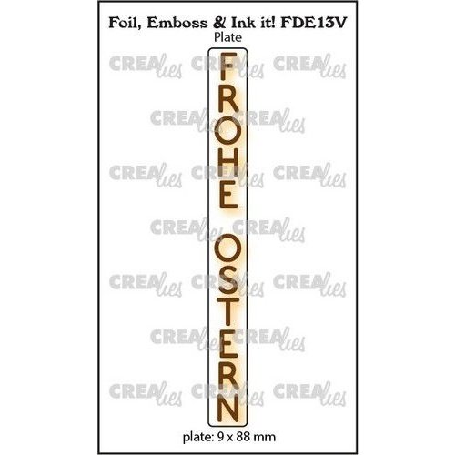 Crealies Crealies Foil, Emboss & Ink it! DE: FROHE OSTERN (V) FDE13V 9x88mm