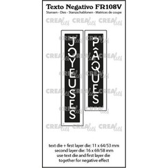 Crealies Texto Negativo JOYEUSES PÂQUES FR (V) FR108V max 16x69/58mm