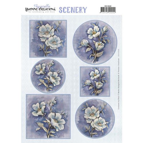 CDS10048 - Scenery - Yvonne Creations - Blue Flowers