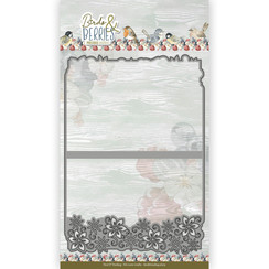 CDCD10119 - Mal - Precious Marieke - Birds and Berries - Frame Card Flower Border A5