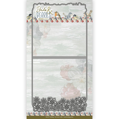 Yvonne Creations CDCD10118 - Mal - Precious Marieke - Birds and Berries - Frame Card Flower Border 4K