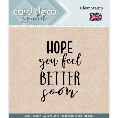 Yvonne Creations CDECS133 - Hope you feel better soon - Clear Stamp - Card Deco Essentials