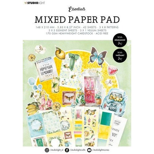 Marianne Design Studio Light Mixed Paper Pad Essentials nr.21 SL-ES-MPP21 A5