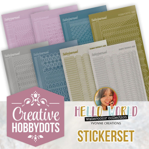 Yvonne Creations CHSTS035 - Creative Hobbydots stickerset 35 - Yvonne Creations - Hello World