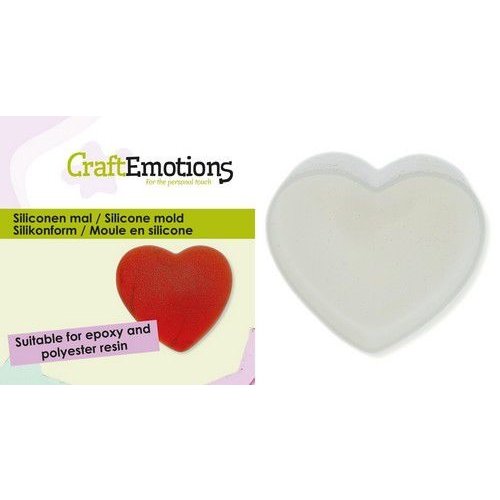 CraftEmotions CraftEmotions Siliconen mal hart 7,5x7cm