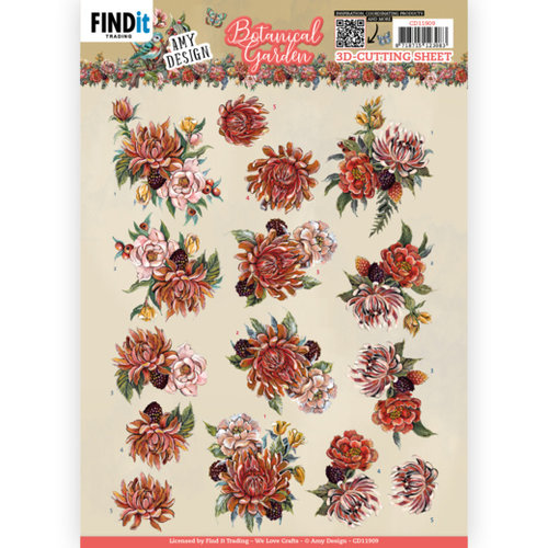 Amy Design CD11909 - 10 stuks knipvel - Amy Design - Botanical Garden - Colorful Flowers