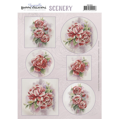 CDS10050 - Scenery - Yvonne Creations - Aquarella - Wild Roses