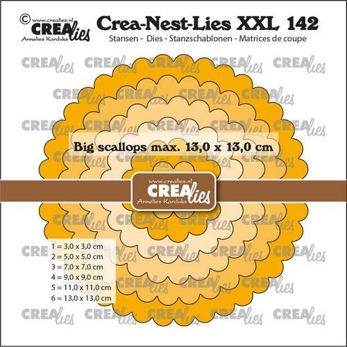 Crealies Crealies Crea-Nest-Lies XXL Cirkels met grote schulprand CLNestXXL142 max. 13 x 13 cm