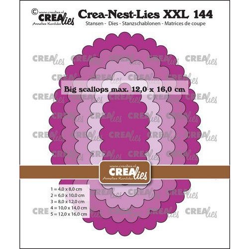 Crealies Crealies Crea-Nest-Lies XXL Ovalen met grote schulprand CLNestXXL144 max. 12 x 16 cm