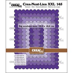 Crealies Crea-Nest-Lies XXL Rechthoeken met grote schulprand CLNestXXL145 max. 12 x 16 cm