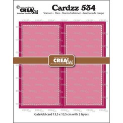 Crealies Cardzz Gatefold vierkante kaart CLCZ534 max. 13,5 x 13,5 cm