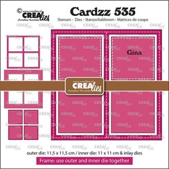 Crealies Cardzz Frame & Inlay Gina CLCZ535 max. 11,5 x 11,5 cm