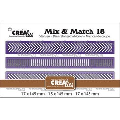 Crealies Mix&Match Strips A CLMIX18 17/15/17 x 145 mm