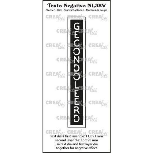 Crealies Crealies Texto Negativo GECONDOLEERD (V) NL38V max. 16 x 98 mm