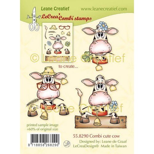 Leane Creatief 558290 - LeCrea -  combi clear stamp Koe