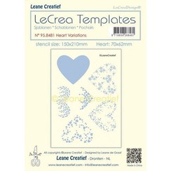 958481 - LeCrea -  Stencil Hart variaties 70x62mm